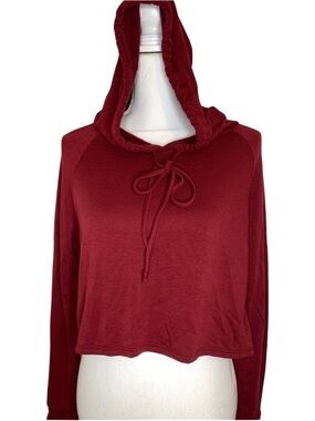 BeachCoco Women’s Hoody Cropped Top Long Sleeve Size Small